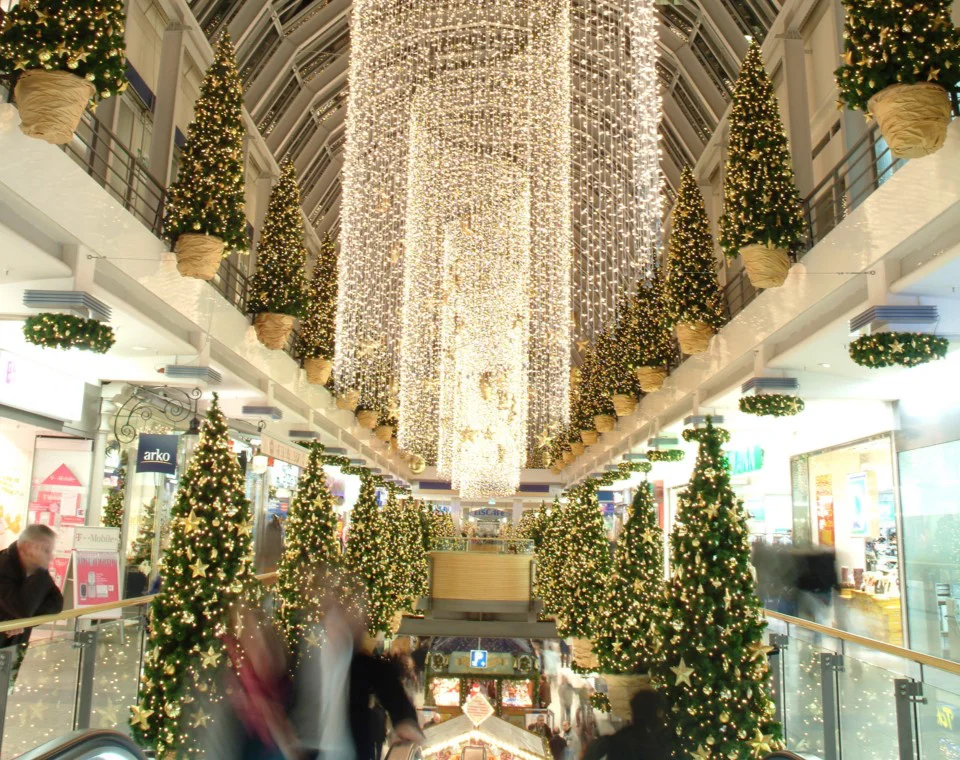 Weihnachtsbeleuchtung Einkaufszentrum Hamburger Meile in Hamburg