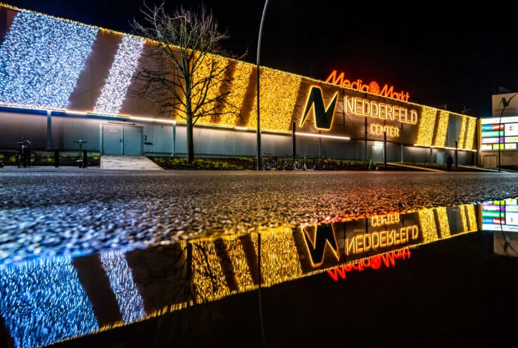 Weihnachtsbeleuchtung für Einkaufszentren Nedderfeld Hamburg, LED Illumination