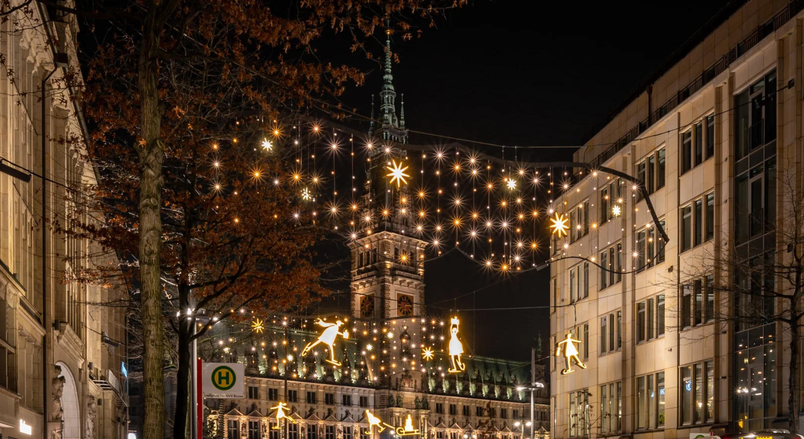 Weihnachtsdekoration Mönckebergstrasse Hamburg