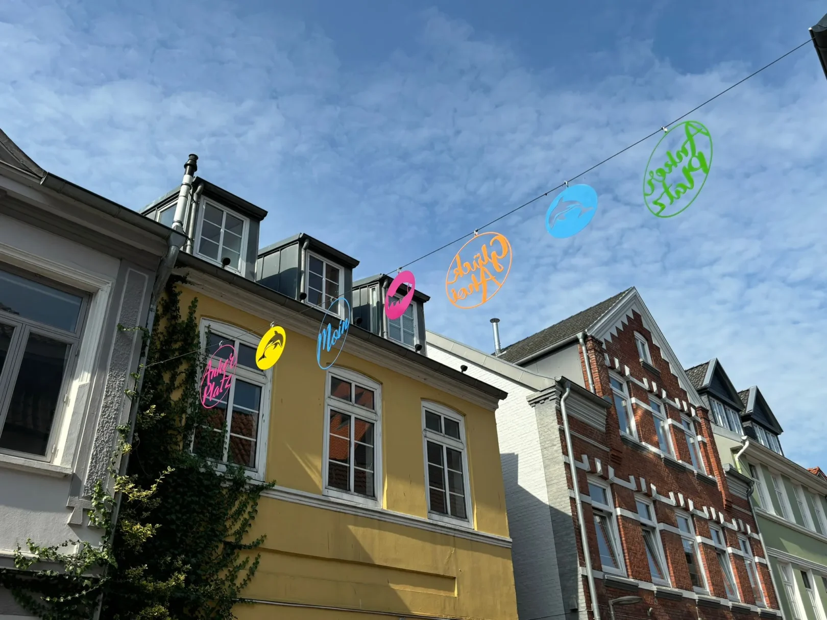 Die Schmücker, maritime professionelle Dekoration in der Altstadt Eckernförde, Schleswig-Holstein