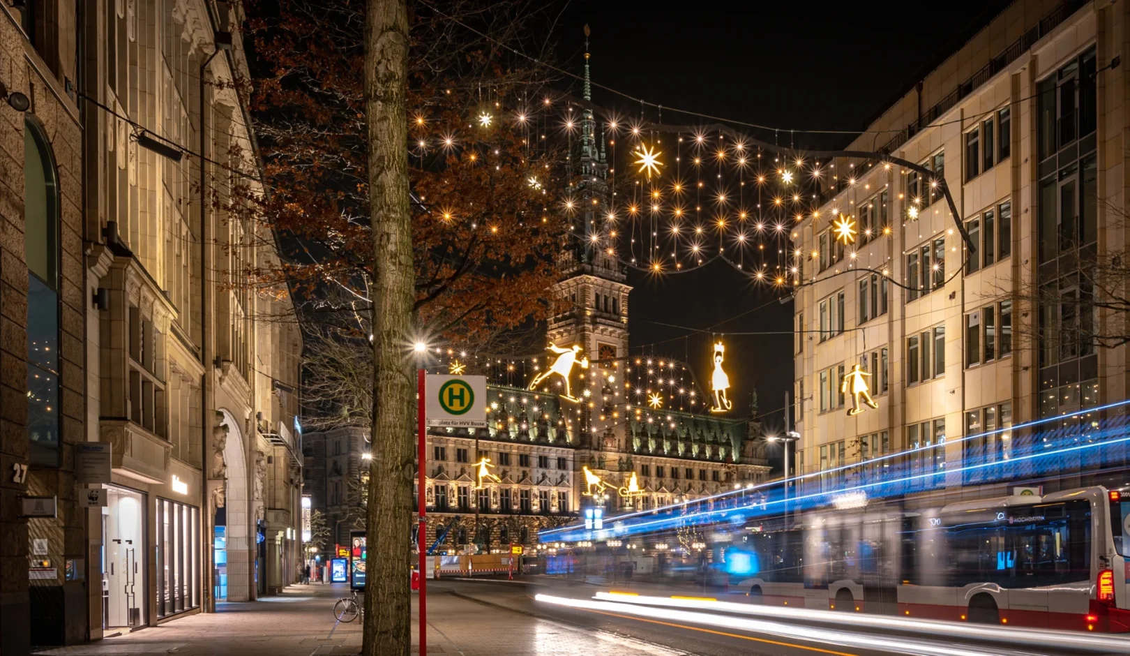 Weihnachtsdekoration Mönckebergstrasse Hamburg